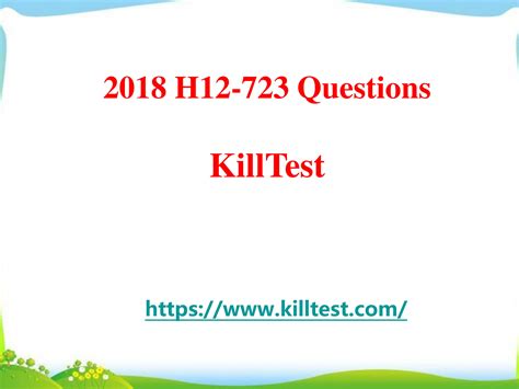 H12-723 Prüfungsinformationen