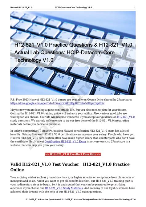 H12-821_V1.0 Prüfungsinformationen