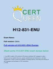 H12-831-ENU Exam Fragen