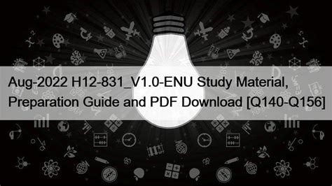 H12-831-ENU Prüfungs Guide