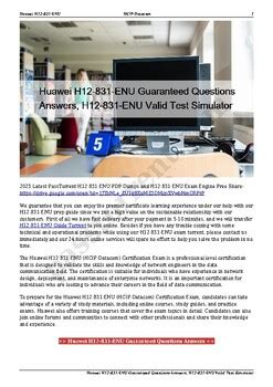 H12-831-ENU Tests
