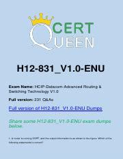 H12-831-ENU Zertifikatsfragen