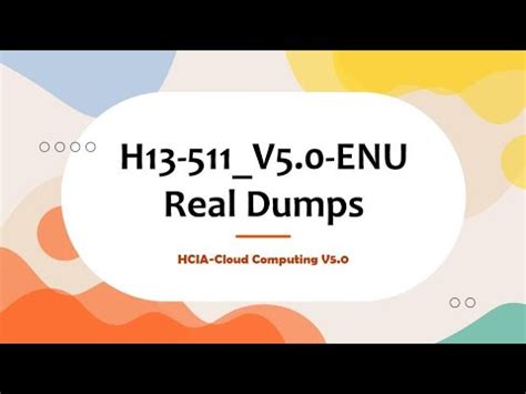 H13-511_V5.0 Dumps