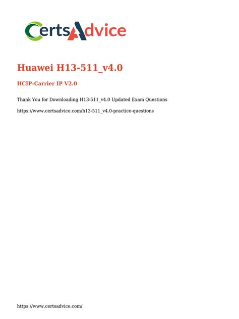H13-511_V5.0 PDF Demo