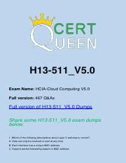H13-511_V5.0 Zertifizierungsantworten
