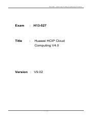 H13-527_V5.0 Exam Vce Free