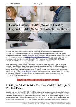 H13-611_V4.5-ENU Prüfungsinformationen