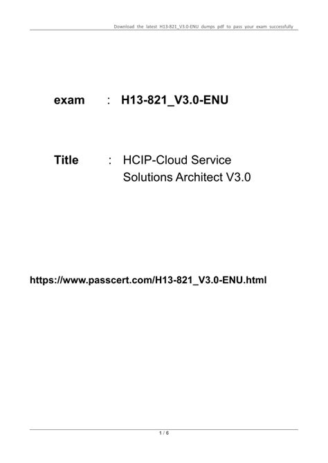 H13-821_V3.0-ENU Prüfungsunterlagen