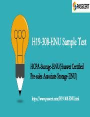 H19-308-ENU Certification Dump