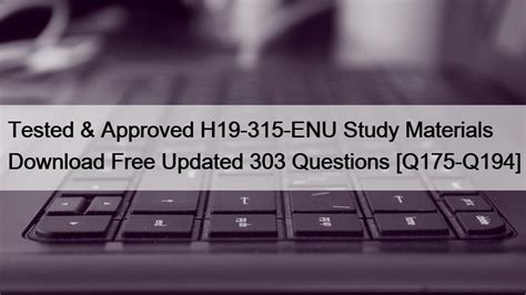 H19-315-ENU Examsfragen