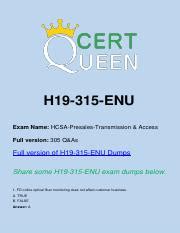 H19-315-ENU Prüfungs Guide