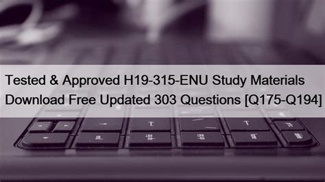 H19-315-ENU Testantworten