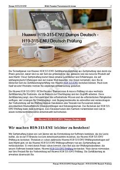 H19-358-ENU Dumps Deutsch