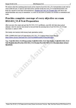 H20-811_V1.0 Latest Exam Materials