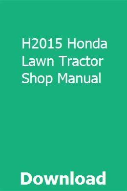 H2015 honda lawn tractor shop manual. - Answer key sensation and perception study guide.