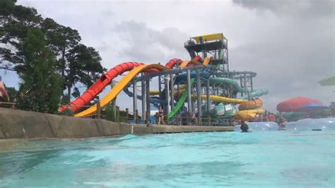 H20bx - Riptide. This 50’ tall tube slide features dark twists with aqua-lucent lighting, steep drops and a near-vertical 35’ wall. More Info. Family Ride. 