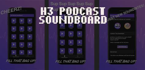 Soundboard clips from the H3 Podcast including: V