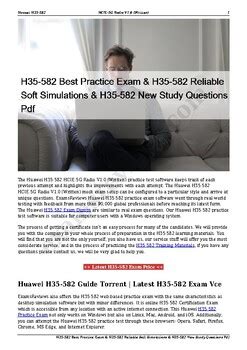 H35-582 Latest Test Cram
