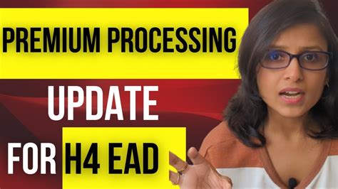 H4 ead premium processing. H4 EAD Processing Times. The H4 is a type of visa for individuals migrating to the US and are the immediate members of H1-B visa holders. ... If you don’t have much time, pay the filing fee for EAD premium processing to avoid processing delays and get your visa within a shorter time frame. Ask help from immigration lawyers if you think your ... 