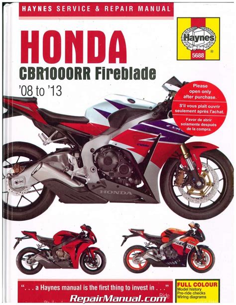 H5688 honda cbr1000rr fireblade 2008 2013 haynes motorcycle repair manual. - Manual for 1965 evinrude v4 60 hp.