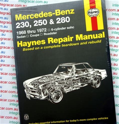 H63020 haynes mercedes benz 230 250 280 1968 1972 auto repair manual. - Mcculloch super 250 chainsaw repair manual.