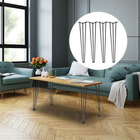 Hairpin Table Legs 22" Black - Set of 4 - balustradellc