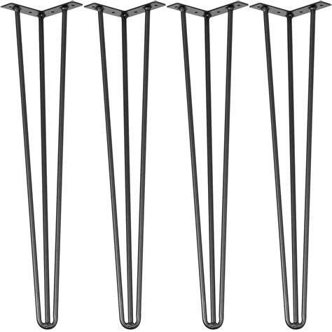 Hairpin Table Legs 24" Black (Set of 4) - balustradellc