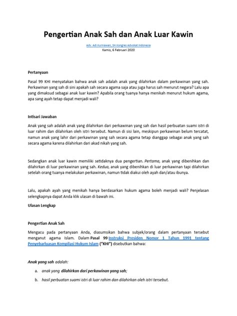 HAK ANAK LUAR KAWIN DALAM HUKUM WARIS ISLAM - STIH-TB - balustradellc