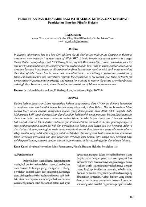 Hak Waris Istri Kedua - Klinik Hukumonline - balustradellc