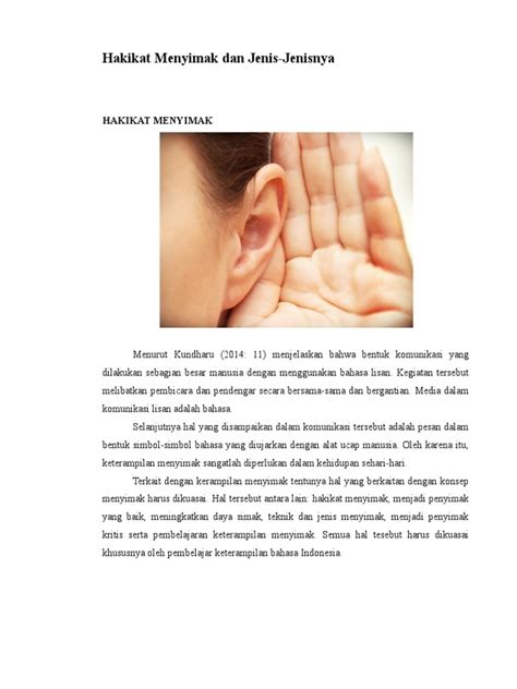 Hakikat Menyimak - Perpustakaan UT - balustradellc