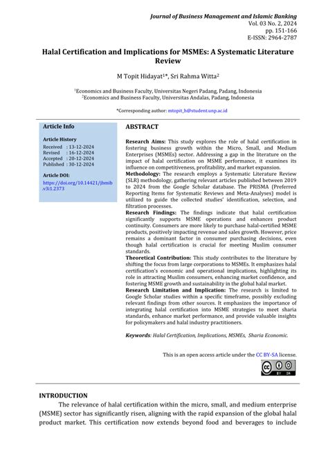 Halal Certification and Implications for MSMEs: A ... - ResearchGate - balustradellc