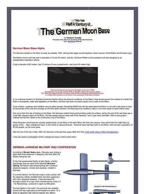 Half A Century of The German Moon Base (1942 - 1992) - balustradellc