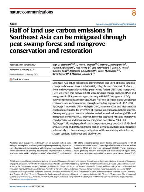 Half of land use carbon emissions in Southeast Asia can be mitigated ... - raincitystudios.com