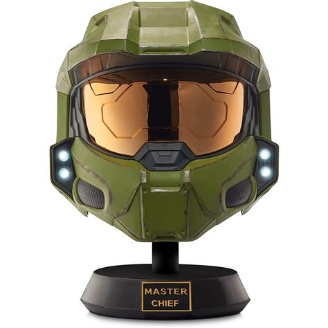 HALO Master Chief Deluxe Helmet with Stand - LED Lights on …