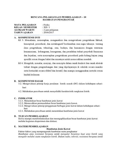 Hambatan Jenis Kawat dalam Fisika XII | PDF - Scribd - wintechmobiles.com