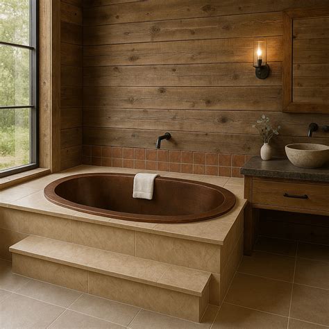 Hammered Oval Drop-In Copper Bathtub – Soaking Luxury - balustradellc