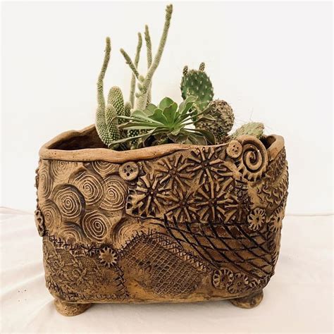 Hand Built Pottery Planter - Etsy - muktibox.com