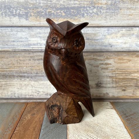 Hand Carved Owl - Etsy - muktibox.com