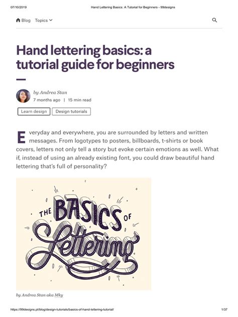Hand Lettering Basics: A Tutorial for Beginners - muktibox.com