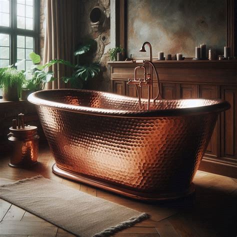 Hand made copper bathtub - balustradellc