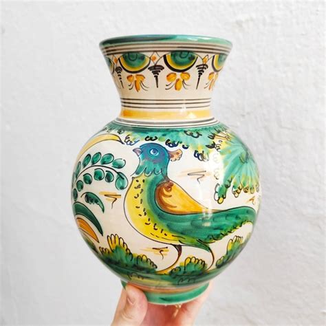 Hand-Painted Onda Spain Ceramic Vase - Vases - muktibox.com
