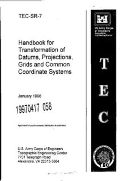 Handbook for Transformation of Datums, Projections, Grids and - wintechmobiles.com