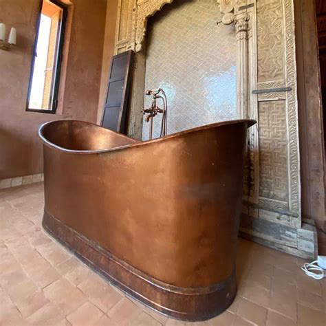 Handcrafted Antique Copper Bathtub, Copper Slipper Bath, Luxury Copper ... - balustradellc