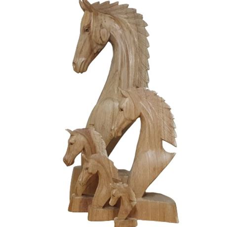 Handcrafted Wooden Big Horse Head Sculpture Commercial Interior ... - muktibox.com