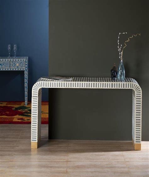 Handmade Bone Inlay Console Table Luxury Entryway Hallway … - balustradellc