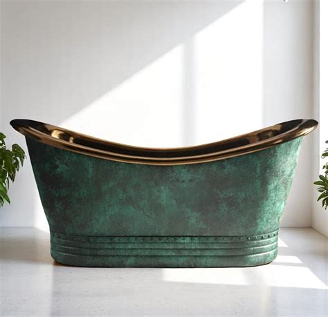 Handmade Copper Oxidiz Bathtub, Luxury Freestanding Oxidized - balustradellc