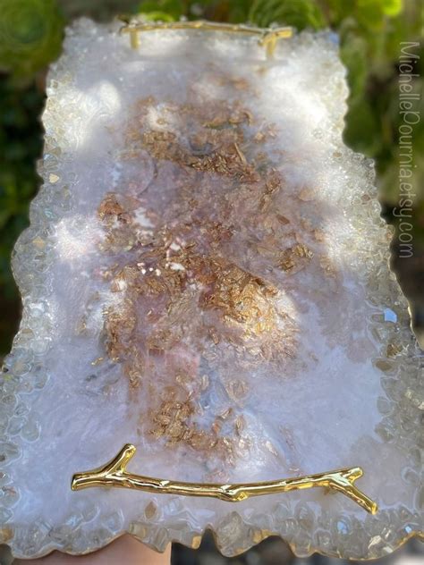 Handmade Epoxy Resin Tray Luxury Decorative Serving Tray for … - balustradellc