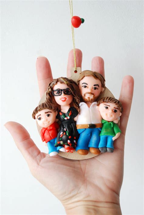 Handmade Polymer Clay Family Ornament - Etsy UK - muktibox.com
