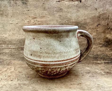 Handmade Studio Pottery Mug - Crystalline Glaze Sgraffito Base - muktibox.com