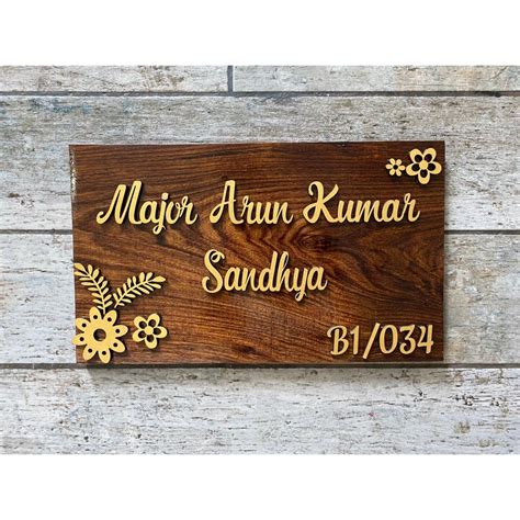 Handmade Wooden Nameplate for Door - Etsy - muktibox.com